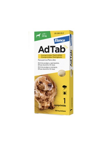 AdTab 450 mg comp. mastic perro(+11-22kg